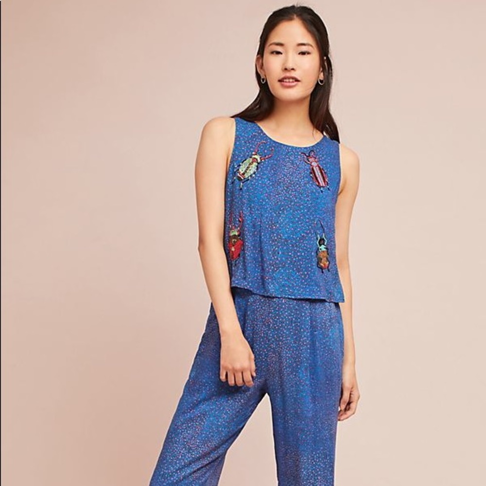 Anthropologie Beaded Jumpsuit